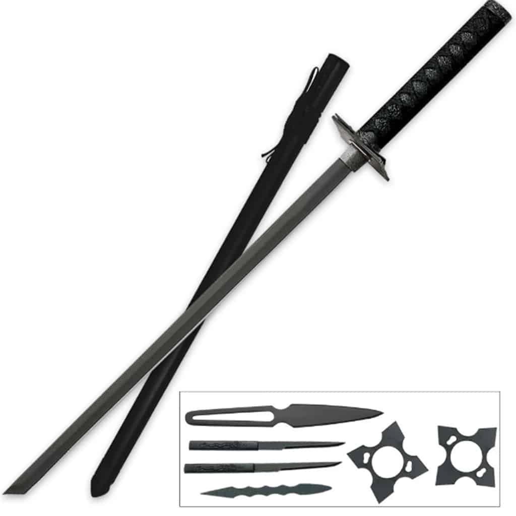 Black Ninja Sword Set swordskingdom.us Black Ninja Sword Set swordskingdom.us
