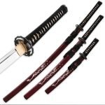 Shinwa Pearl Maroon Samurai Sword Set