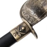 Pirate Cutlass Sword With Ship Hilt And Scabbard