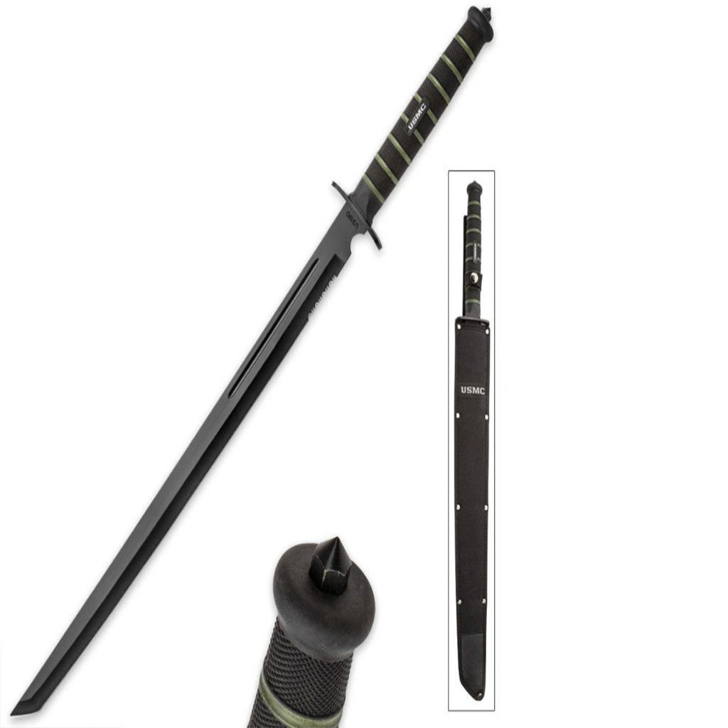 USMC Blackout Combat Tanto Sword USMC Blackout Combat Tanto Sword