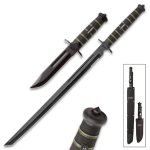 USMC Blackout Fighter Knife And Combat Sword Set