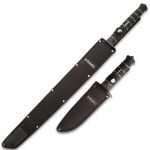 USMC Blackout Fighter Knife And Combat Sword Set